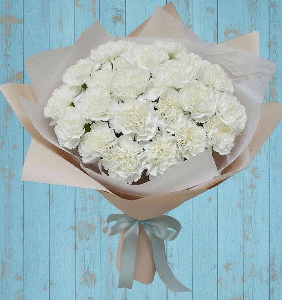 Букет цветов из: Гвоздики в Новая Жизни