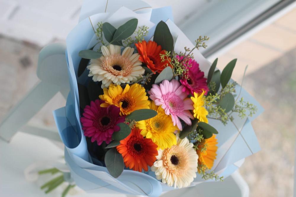 Букет цветов из: Герберы в Новая Жизни