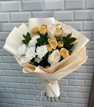 Букет цветов из:  Розы и Хризантемы #REPLACE_PRED# Новая Жизни