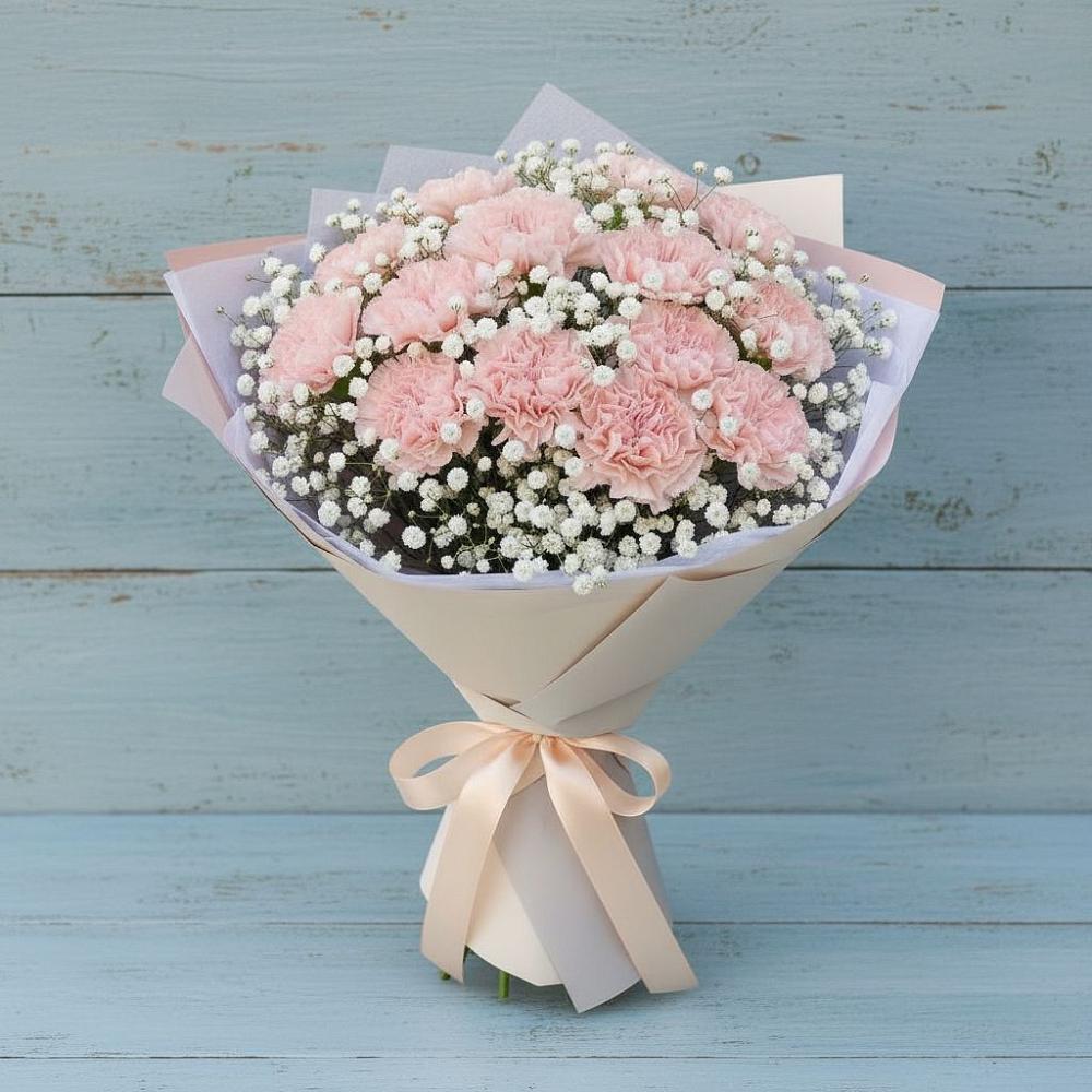 Букет цветов из: Гвоздики в Новая Жизни