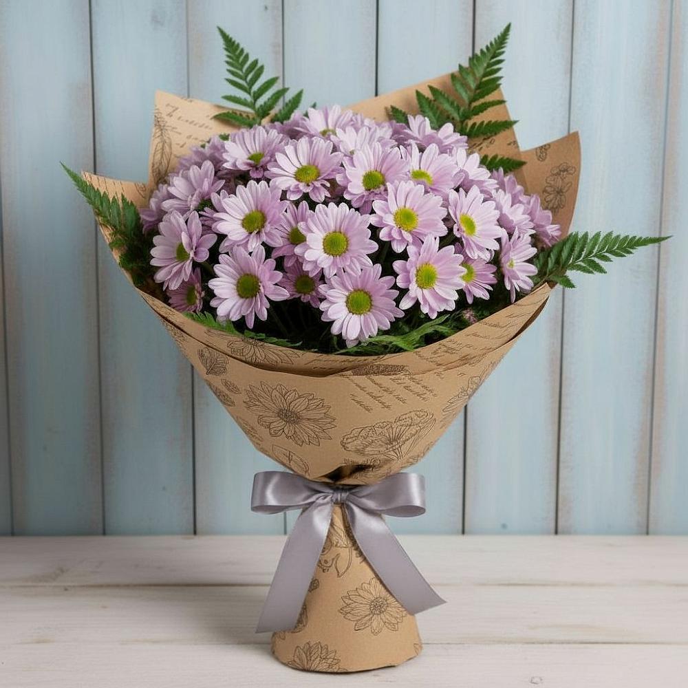 Букет цветов из: Хризантемы в Новая Жизни