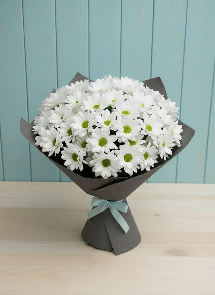 Букет цветов из: Хризантемы в Новая Жизни