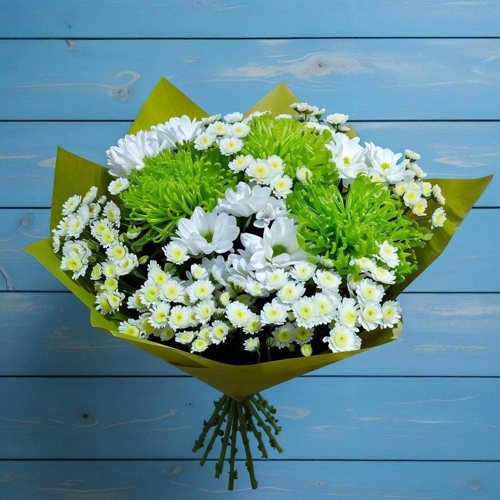 Букет цветов из: Хризантемы в Новая Жизни
