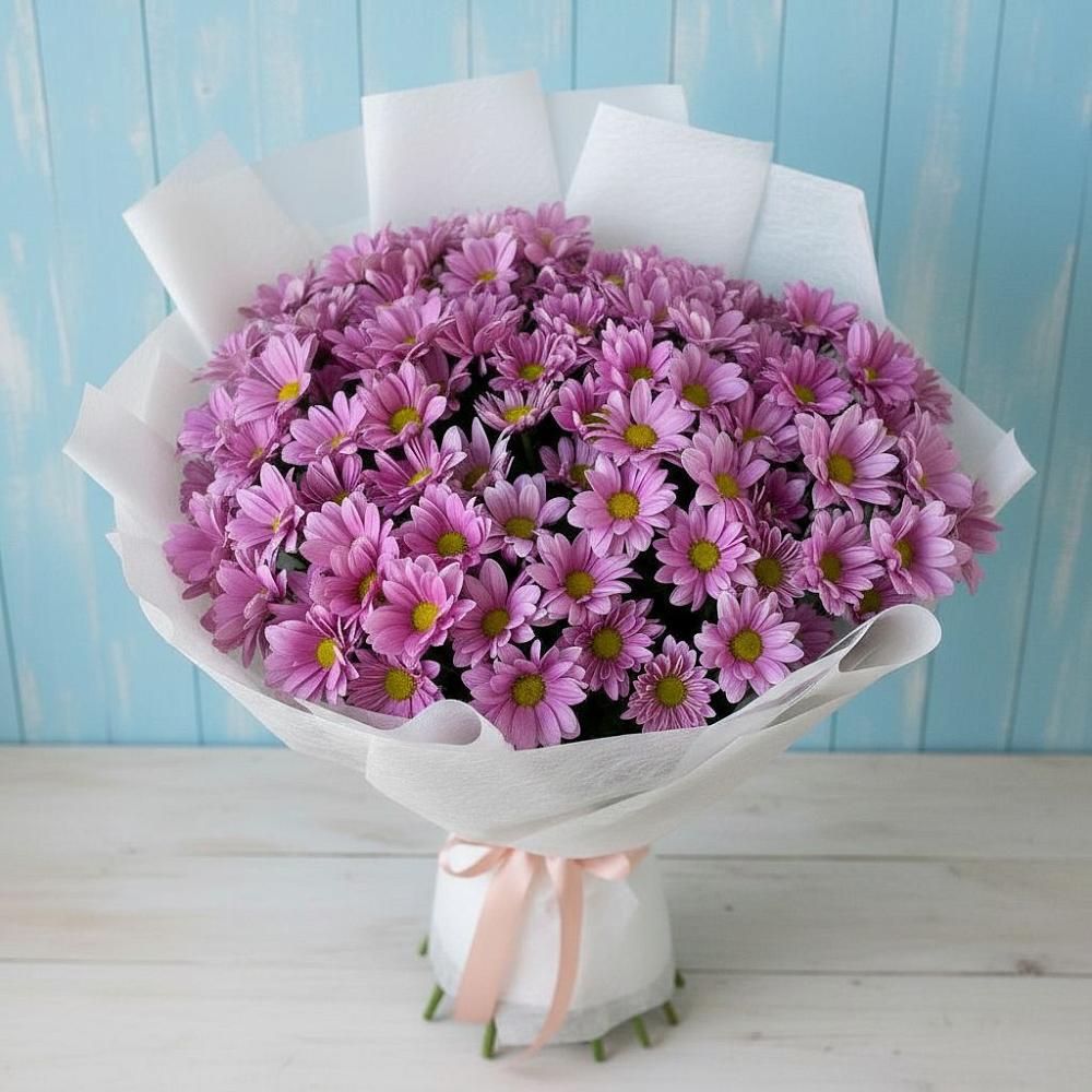 Букет цветов из: Хризантемы в Новая Жизни