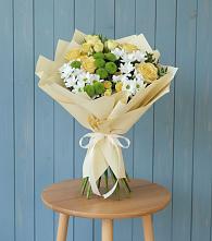 Букет цветов из:  Хризантемы и Розы #REPLACE_PRED# Новая Жизни