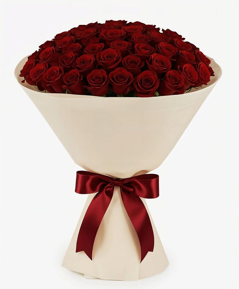 Букет 101 Бордовая роза Блэк Бакарра в Новая Жизни