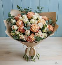 Букет цветов из:  Альстромерии и Розы в Новая Жизни
